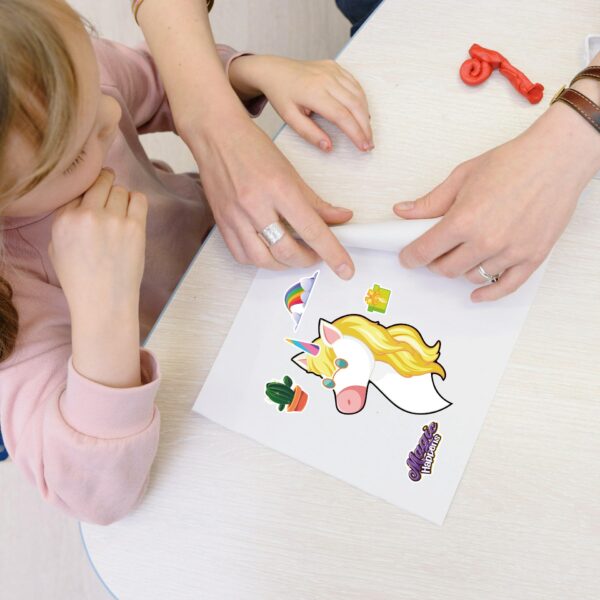 24 Sheets Make Your Own Unicorn Stickers for Girls 21 x 15 cm