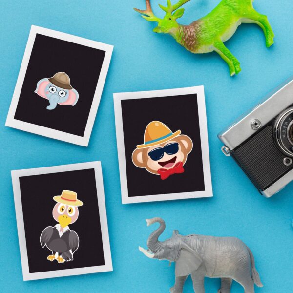 24 Sheets Wildlife Animals Make Your Own Stickers for Kids