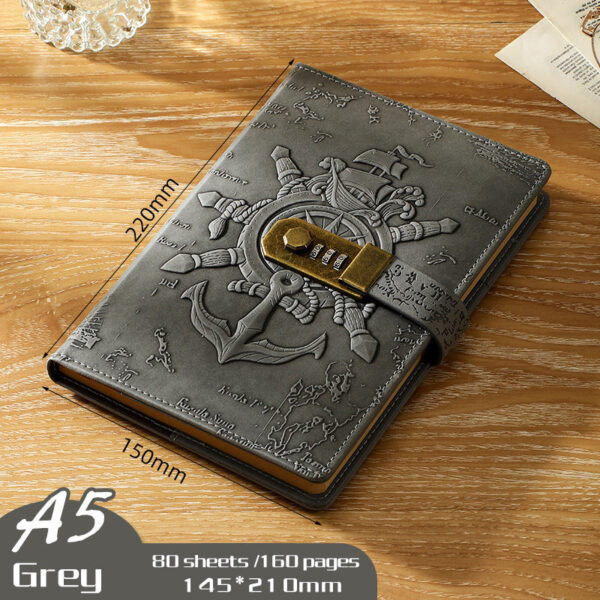 A5 Journal Retro Password Notebook Relief Sculpture