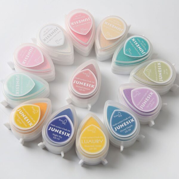 40 Color Dew Drops Craft Ink Pad for Paper,Wood,Fabric