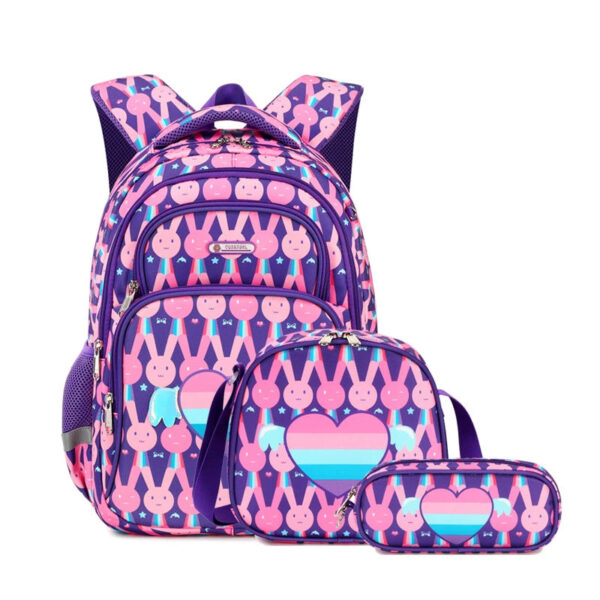 School Backpack Pencil Lunch Bag 3in1 for Boys and Girls Kids - Image 7
