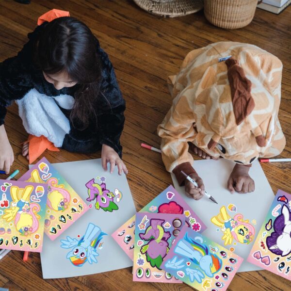 32 Sheets My Little Pony Make a Face DIY Stickers for Kids