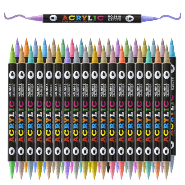 12/24/36 Colors Acrylic Paint Pens,Dual Brush Tip & Two Colors