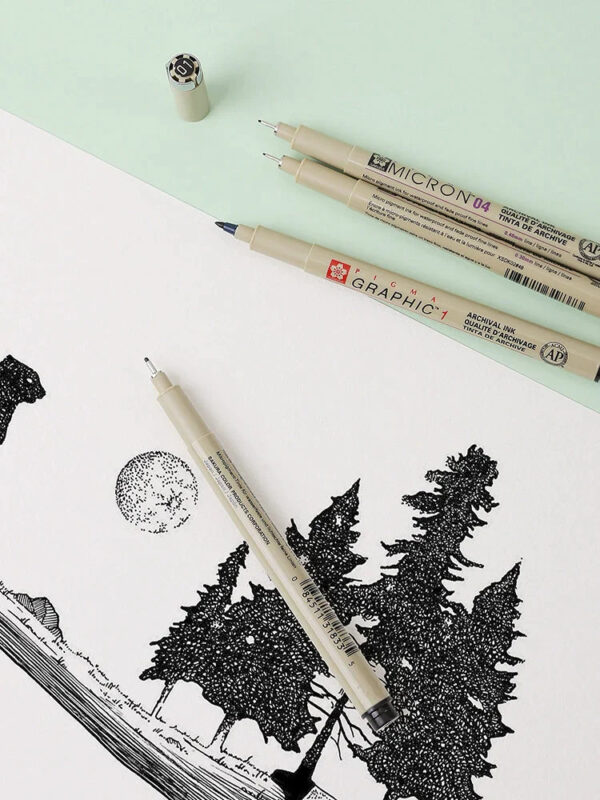 Sakura Pigma Micron Pen - Size 03 - 0.35 mm - Black (3 Pack)