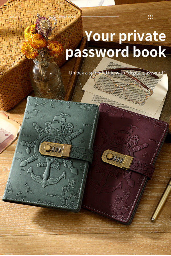 A5 Journal Retro Password Notebook Relief Sculpture