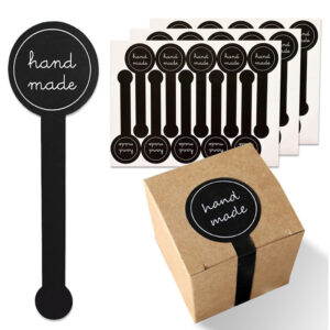 200pcs Hand Made Lollipop Sealing Sticker Black