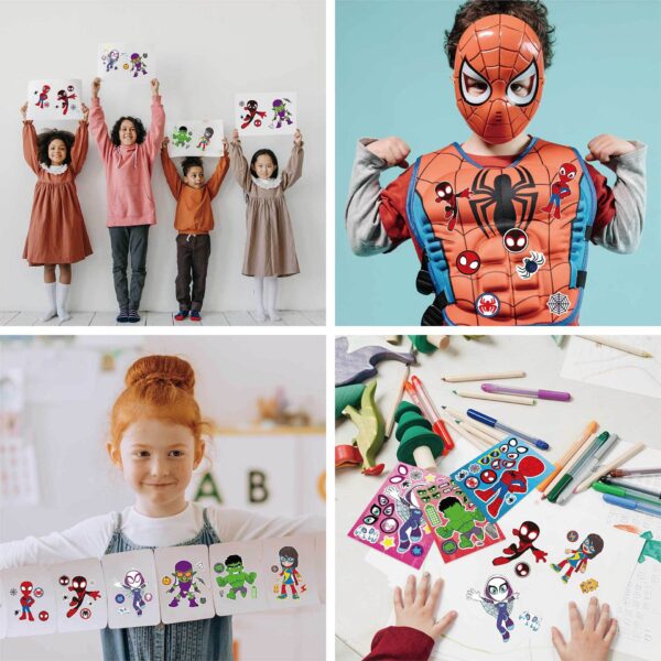 24 Sheets Spidey & Friends Stickers for Kids