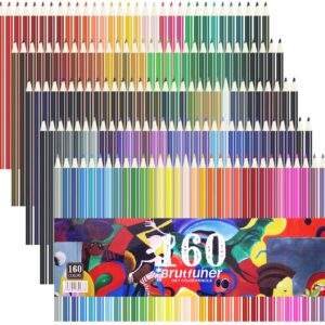BRUTFUNER 160 Colors Oily Art Pre-Sharpened Coloured Pencils Set