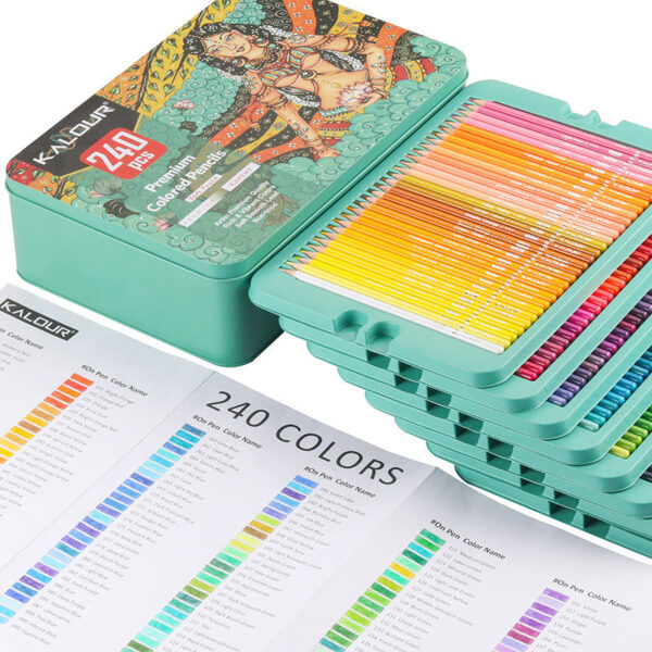 KALOUR 240 Professional Colored Pencils Set for Drawing Sketching Shading Coloring