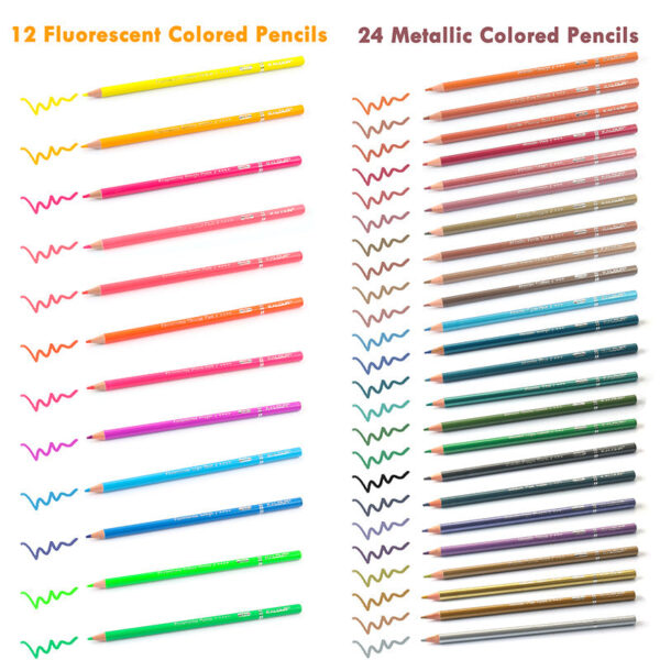 KALOUR 240 Professional Colored Pencils Set for Drawing Sketching Shading Coloring