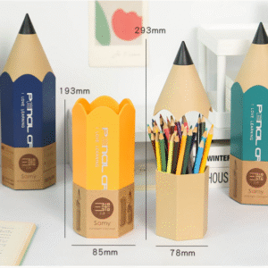 Pencil Shaped Pen Holder,Double Layer Desktop Pencil Storage Organizer