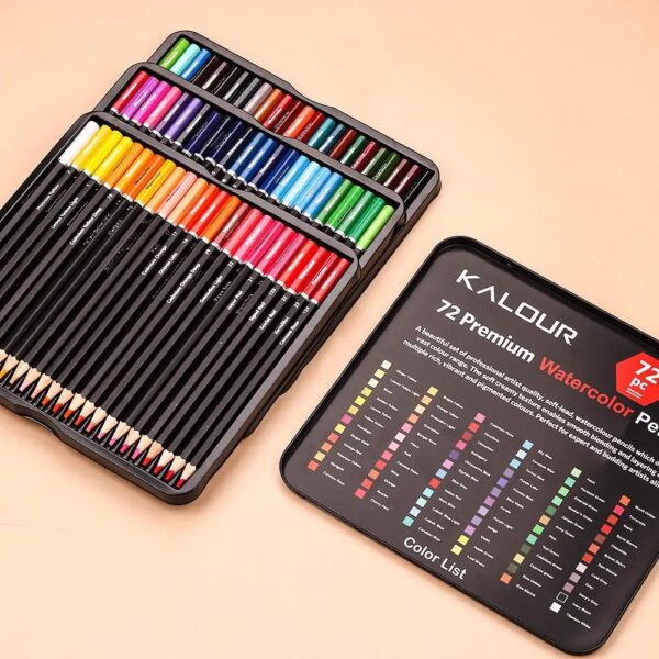 KALOUR 72 Watercolor Pencils Professional Art Drawing Pencil Set