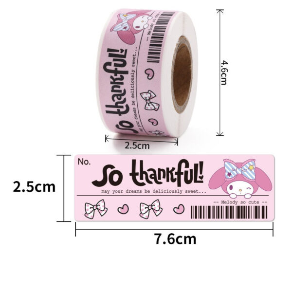 5 Rolls Sanrio Thank You Stickers,1x3 Inch,600 Labels - Image 6