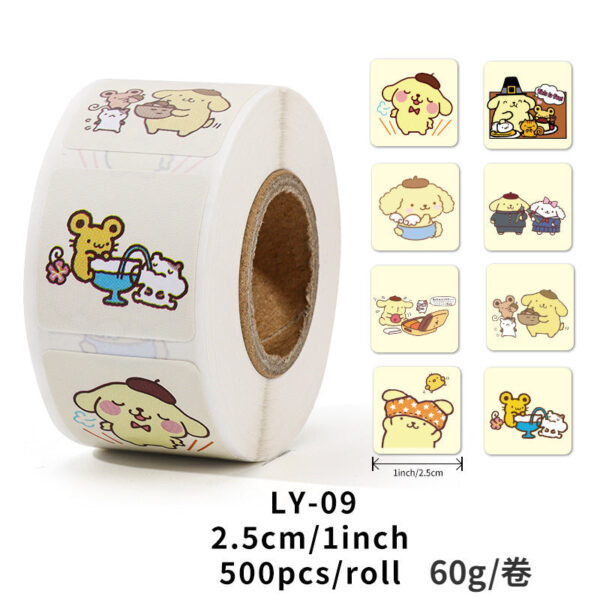 6 Rolls Motivational Sanrio Stickers for Kids 3000pcs 1 Inch - Image 8