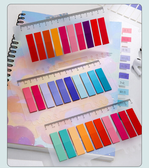 1600pcs Sticky Book File Index Tabs Candy Color Translucent - Image 7