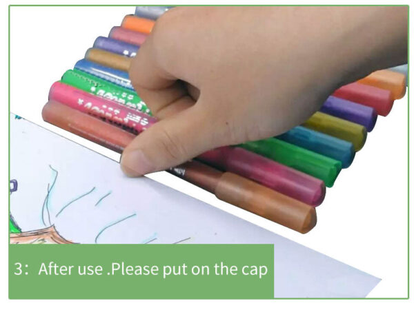 STA 1152 Glitter Markers 12 Color for DIY Photo Album Artist Drawing