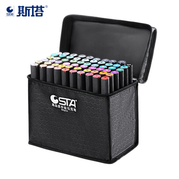 SAT 3203 Alcohol Art Markers 80 Color Dual Tip for Drawing Sketching