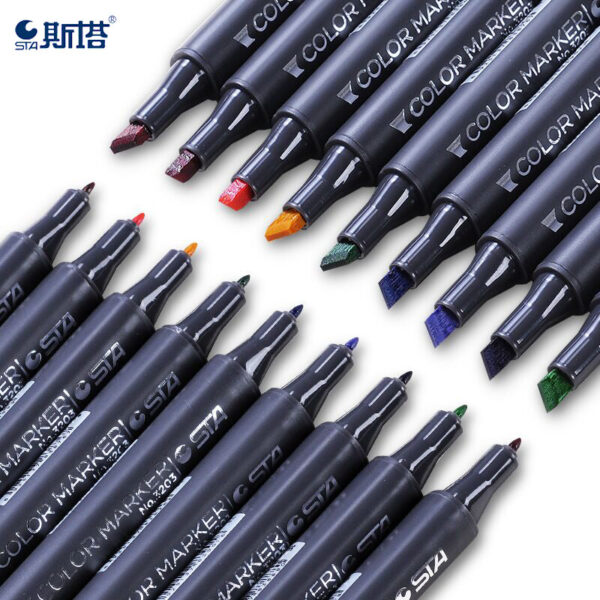 SAT 3203 Alcohol Art Markers 80 Color Dual Tip for Drawing Sketching