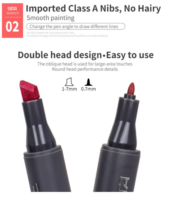SAT 3203 Twin Art Markers Alcohol Based 30 Color Animaiton Fashion Set
