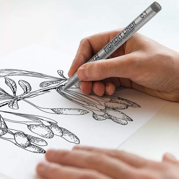 STA 9 Fineliner Black Ink for Art Technical Drawing Writing Engineering Sketching Architecture Manga