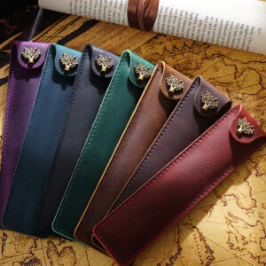 Single Leather Pen Pouch Case Bag