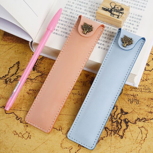 Single Leather Pen Pouch Case Bag