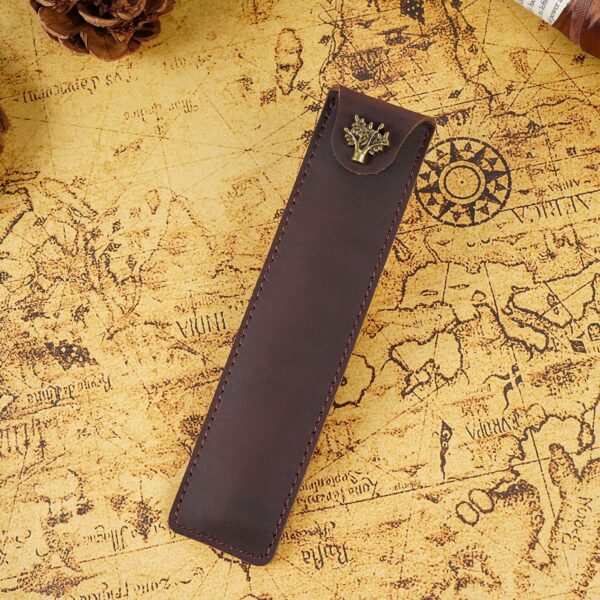 Single Leather Pen Pouch Case Bag