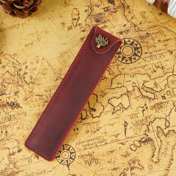Single Leather Pen Pouch Case Bag
