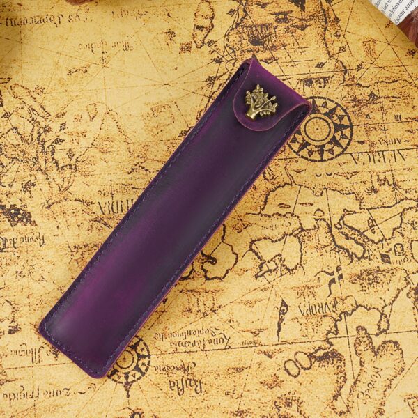 Single Leather Pen Pouch Case Bag