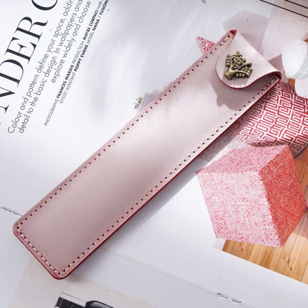 Single Leather Pen Pouch Case Bag