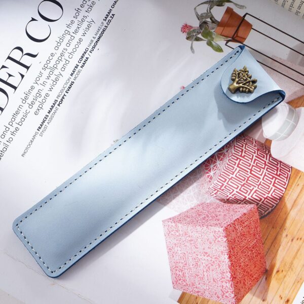 Single Leather Pen Pouch Case Bag