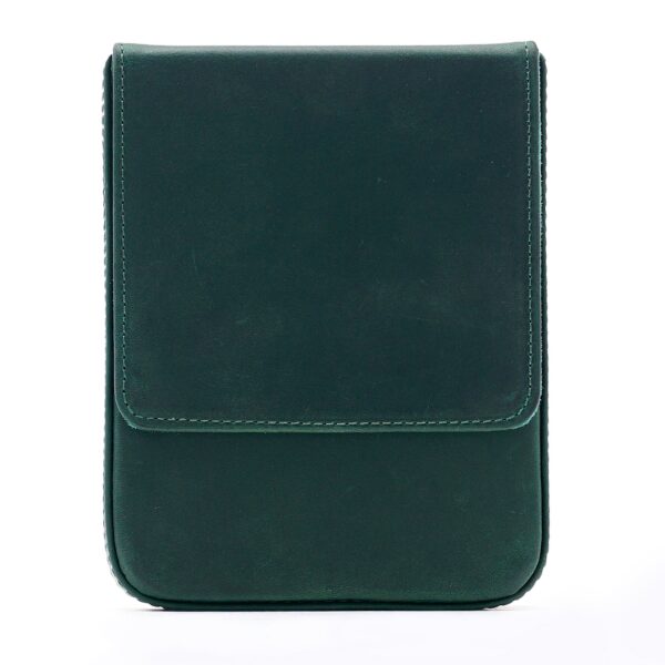 Vintage Leather Pen Case Storage with 6 Slots