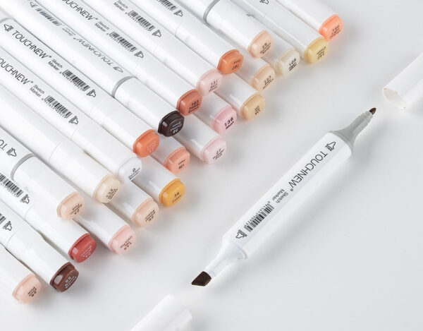 TOUCHNEW 24 Colors Skin Tone Art Alcohol Markers