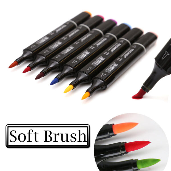 TOUCHNEW 60 Color Dual Tips Alcohol Based Brush Art Markers