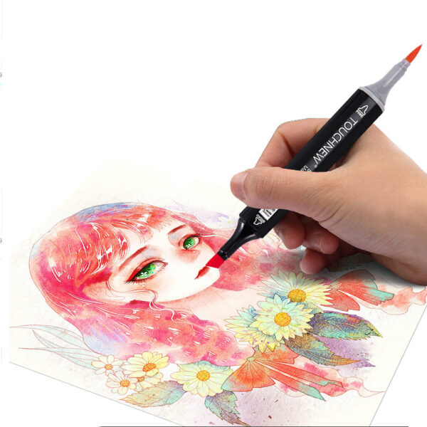TOUCHNEW 60 Color Dual Tips Alcohol Based Brush Art Markers