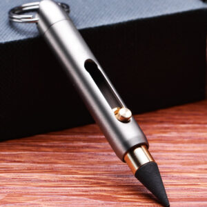 Pocket-Sized Titanium Everlasting Pencil Hangable Mini Pen for EDC