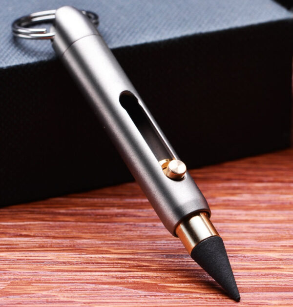 Pocket-Sized Titanium Everlasting Pencil Hangable Mini Pen for EDC