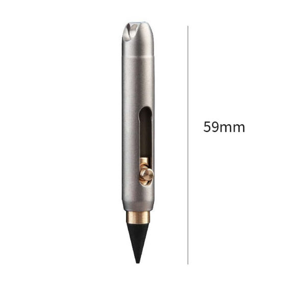 Pocket-Sized Titanium Everlasting Pencil Hangable Mini Pen for EDC - Image 3