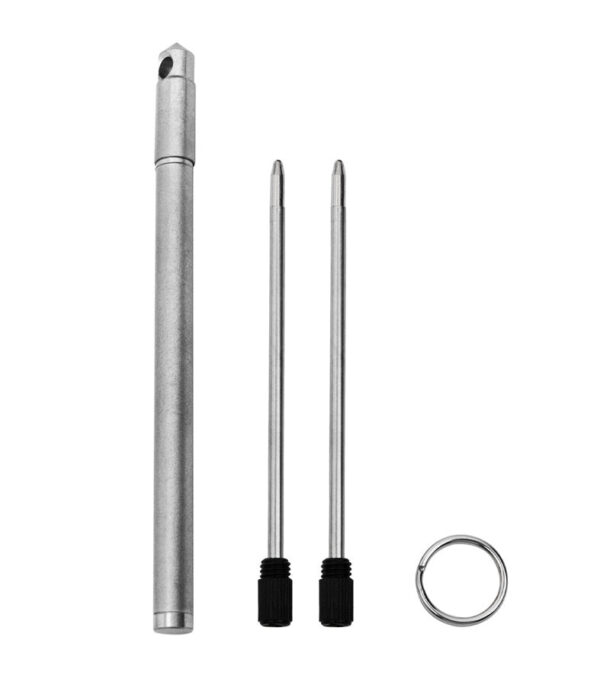 Tactical Keychain Pen Titanium Mini Ballpoint for Survival & Daily Use