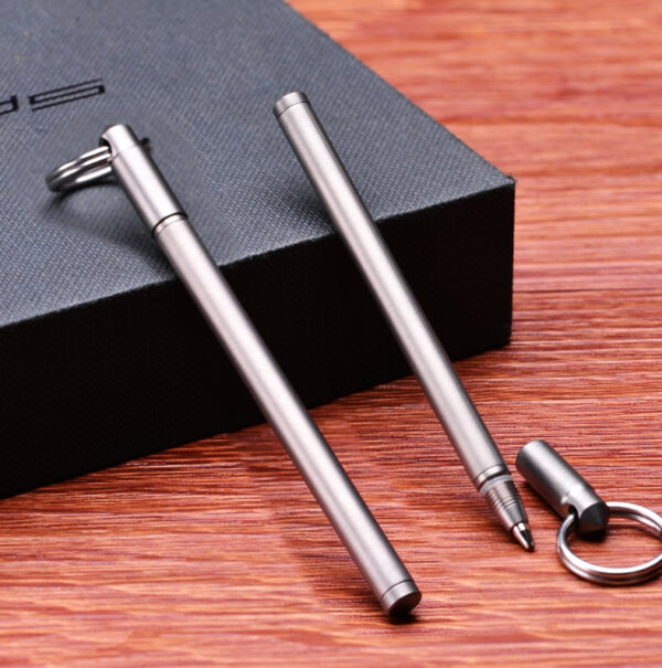Tactical Keychain Pen Titanium Mini Ballpoint for Survival & Daily Use - Image 2