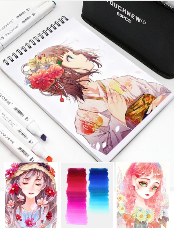 TouchFive Twin Markers 30 Color Animation Design Set