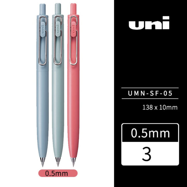 Mitsubishi Uni-Ball One F Black Gel Pen (0.38mm/0.5mm) - Image 2