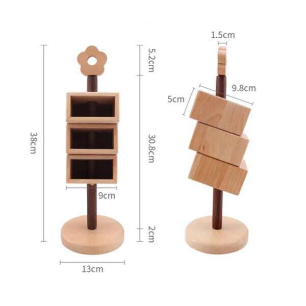 Wooden Desk Art Stackable Pen Organizer Storage Holder
