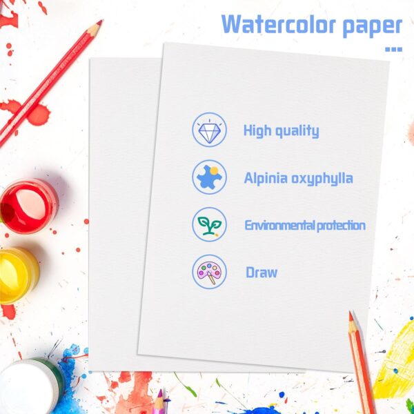 120 Sheets Watercolor Paper Bulk (4 x 6 Inch) - Image 3