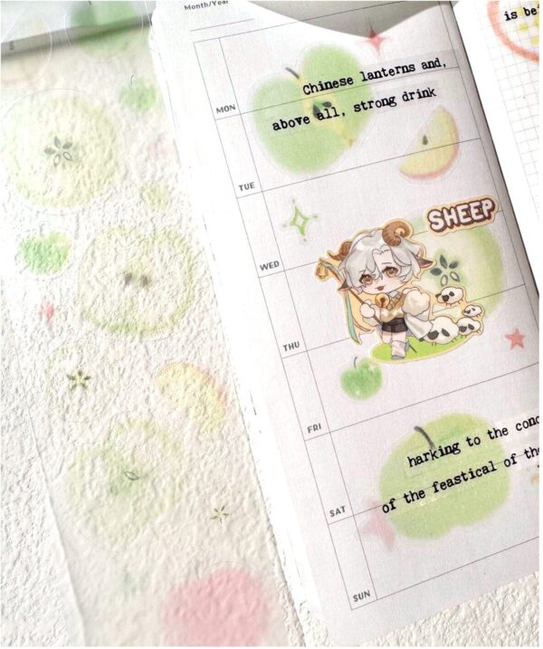 60mm Matte PET Gradient Washi Tape Set ?C 4 Rolls for Journaling,Scrapbooking - Image 10