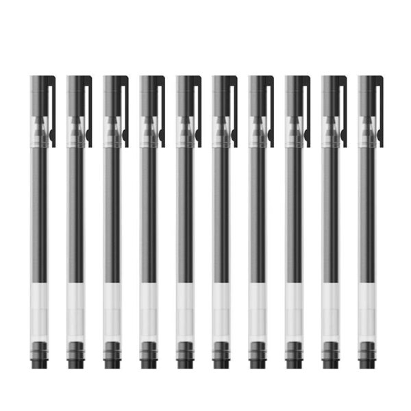 Beifa Gel Pen Black Red Ink 0.5mm Pack of 10