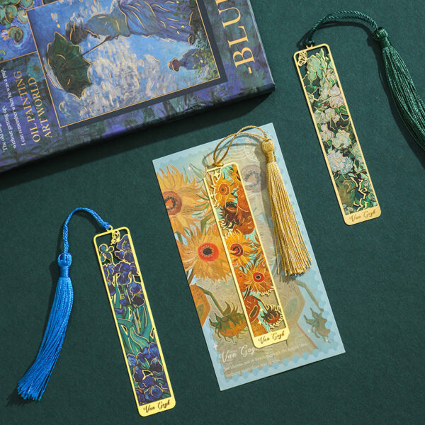 4 Pack Flower Shadow Metal Bookmarks - Image 2