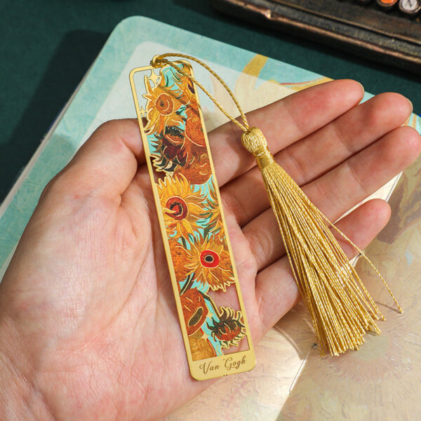 4 Pack Flower Shadow Metal Bookmarks - Image 4