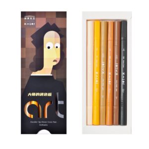 Kalor Watercolor Dual Tip Brush Pens 6 Pack