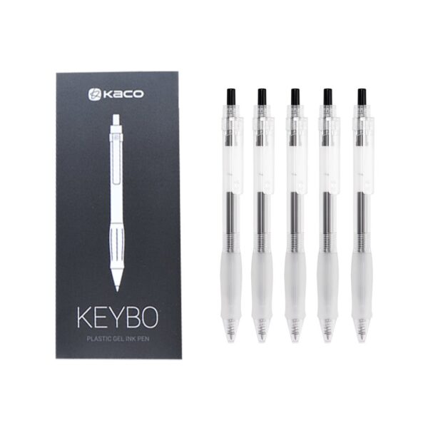 Kaco Keybo Transparent Gel Ink Pen- 5 Pack